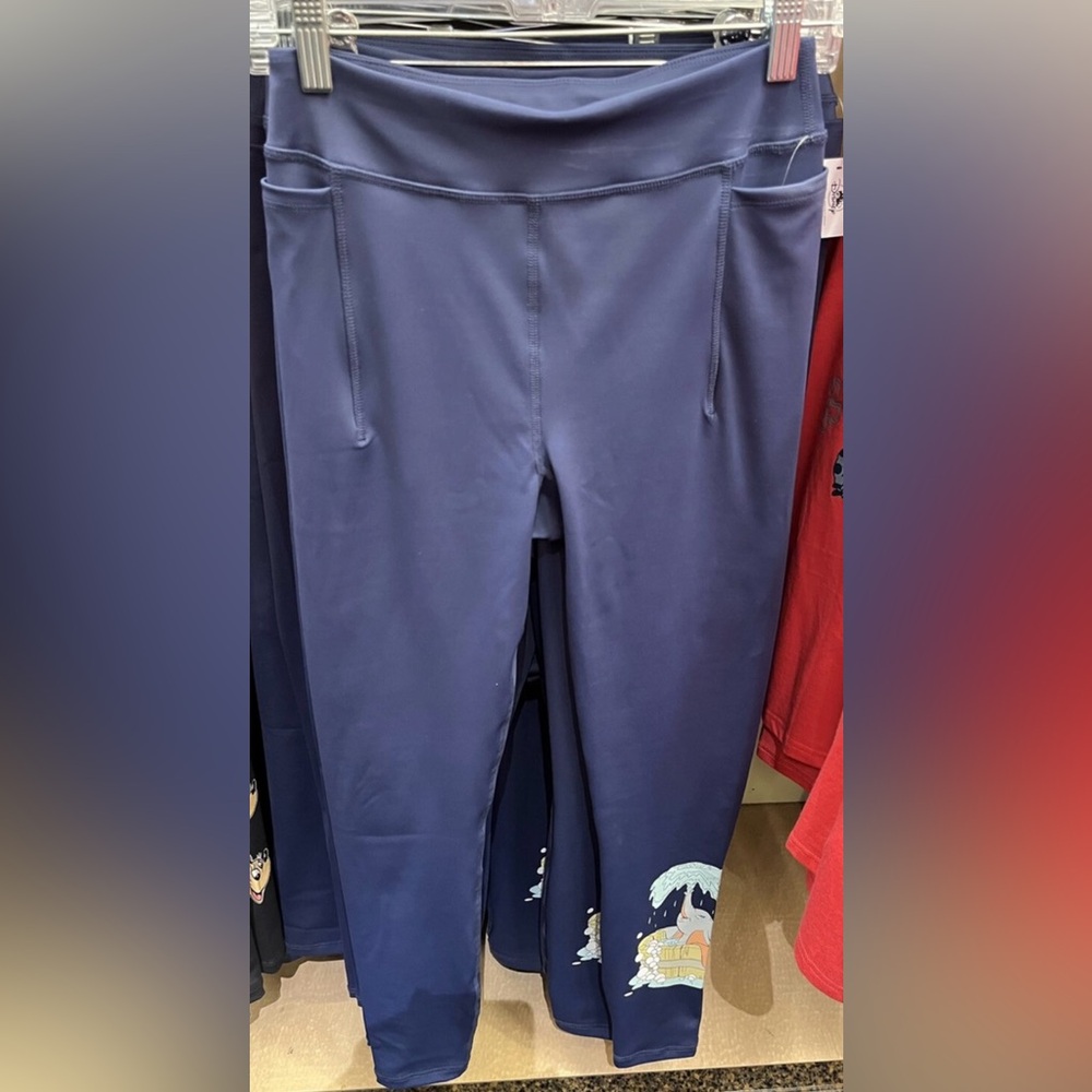 NWT Disney Parks Dumbo full length side pocket navy blue leggings size 3X